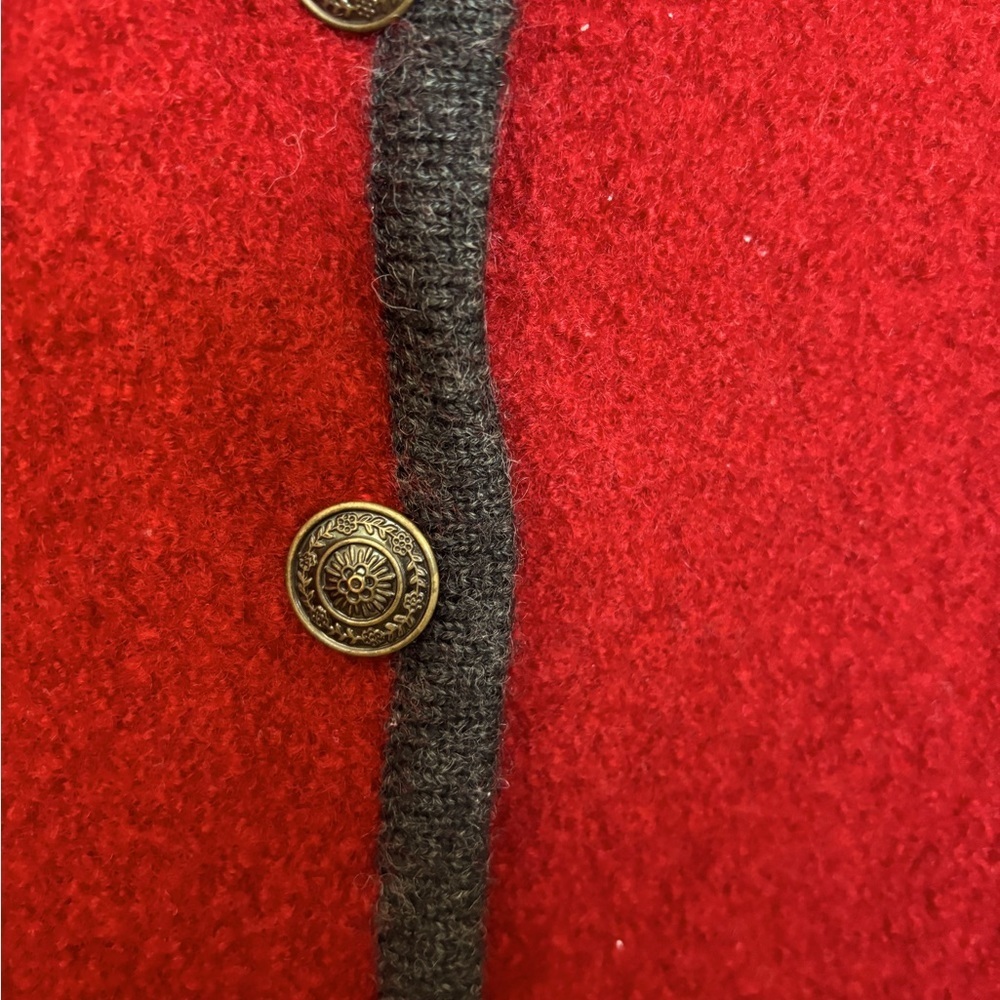 100% WOOL cardigan. Point Zero. Deep red. XL - Picture 7 of 7